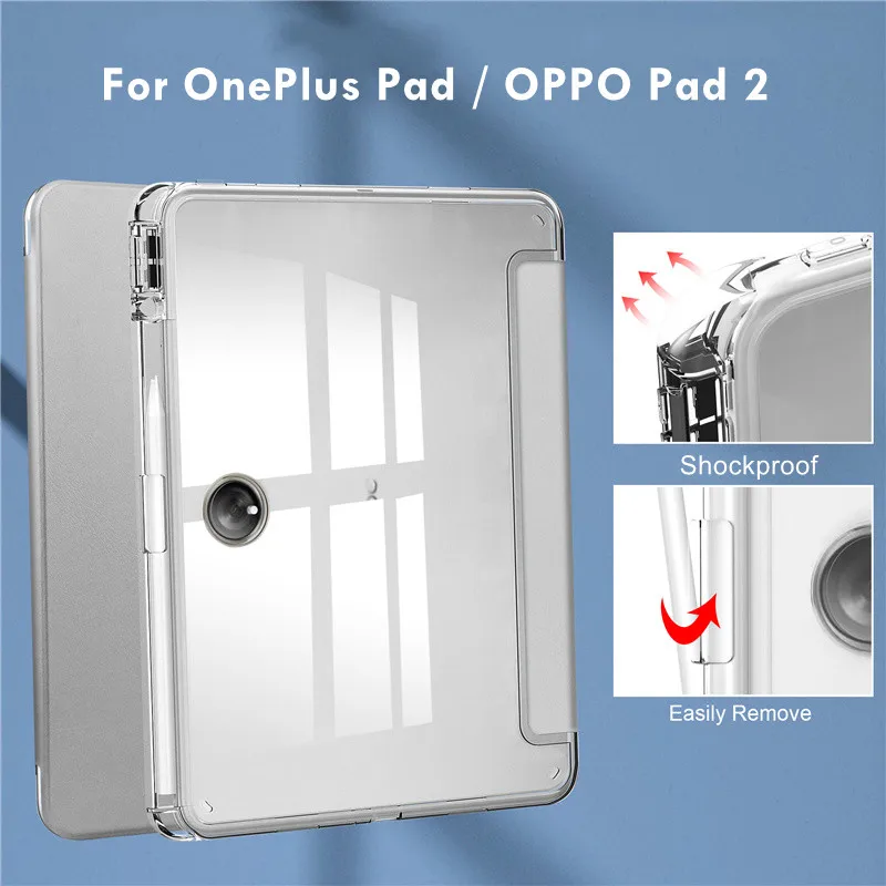 Funda for OnePlus Pad 2023 Case with Pen Holder Clear Soft Silicon Back Shell for OPPO Pad 2 OnePlus Pad 11.61 inch Tablet Cover