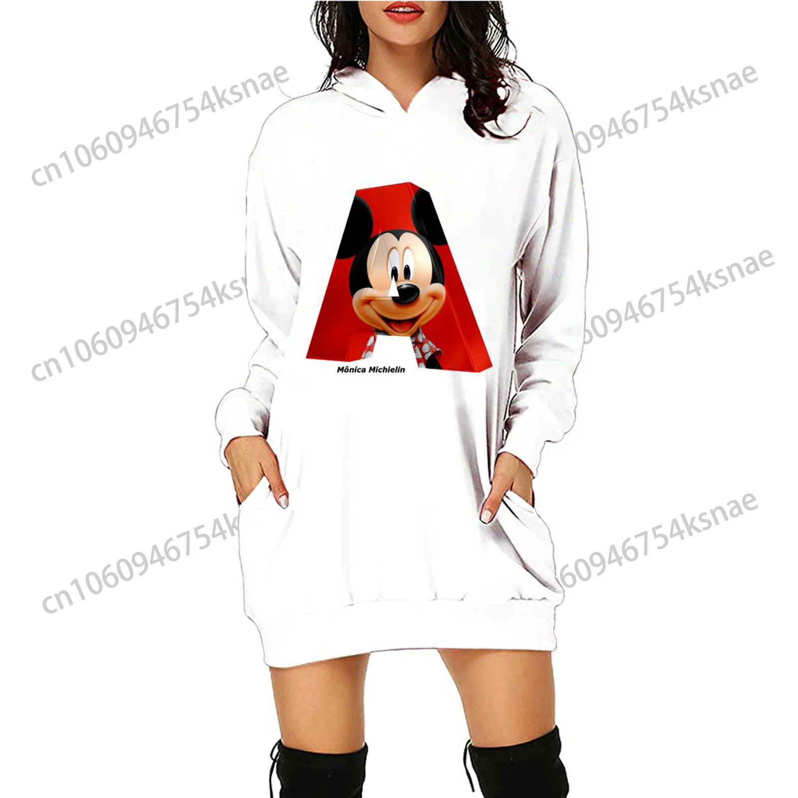 

Disney Hooded The New Woman Dresses Ladies 2022 Spring and Fall Classic French Dresses on Sales With Free Shipping Mickey TOP