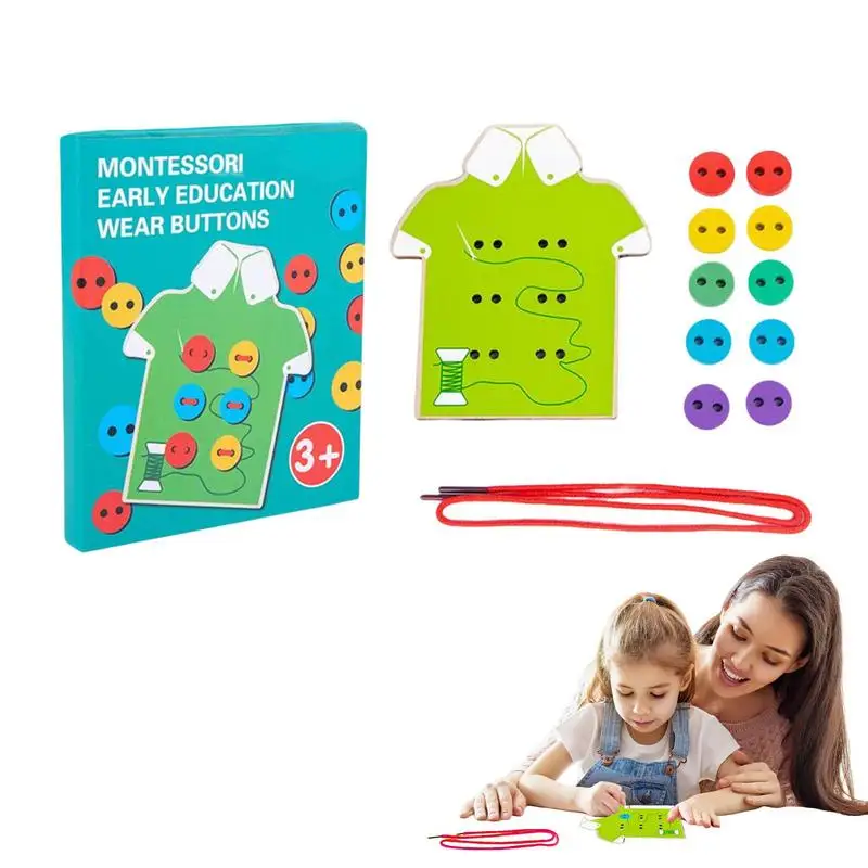 

Доска-нитка детская развивающая, деревянная, Монтессори