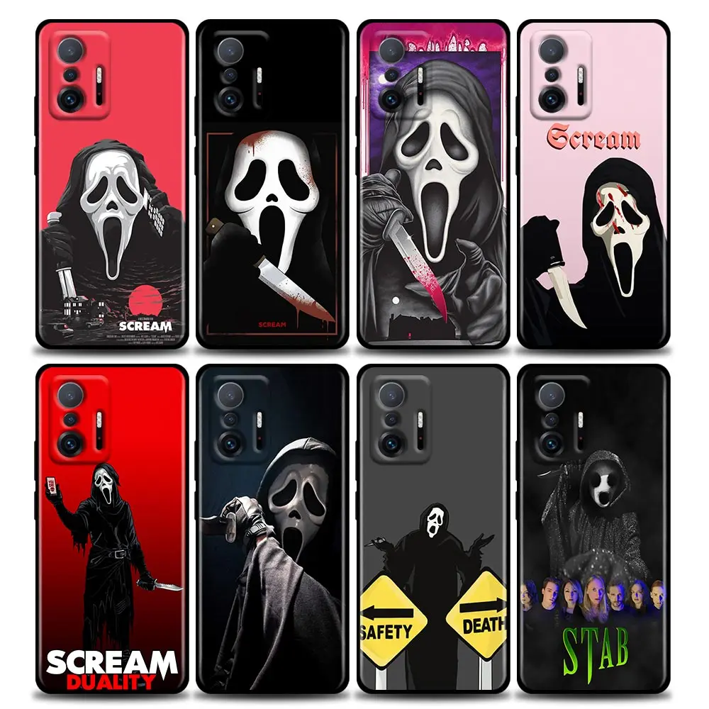 

Ghostface Horror Scream Art Pattern Comics Phone Case For Xiaomi Mi 12 12X 11T X4 NFC M3 F3 GT M4 Pro Lite NE 5G Poco M3 M4 X4