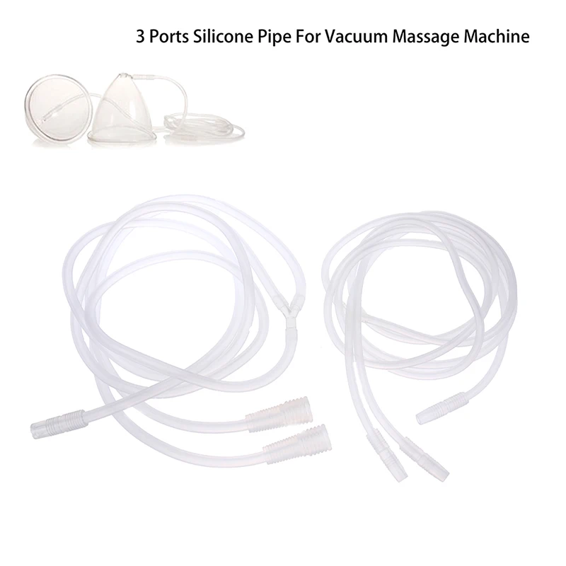 

3Port Vacuum Massage Enlargement Lifting Breast Enhancer Cup Pipe Tube Connect