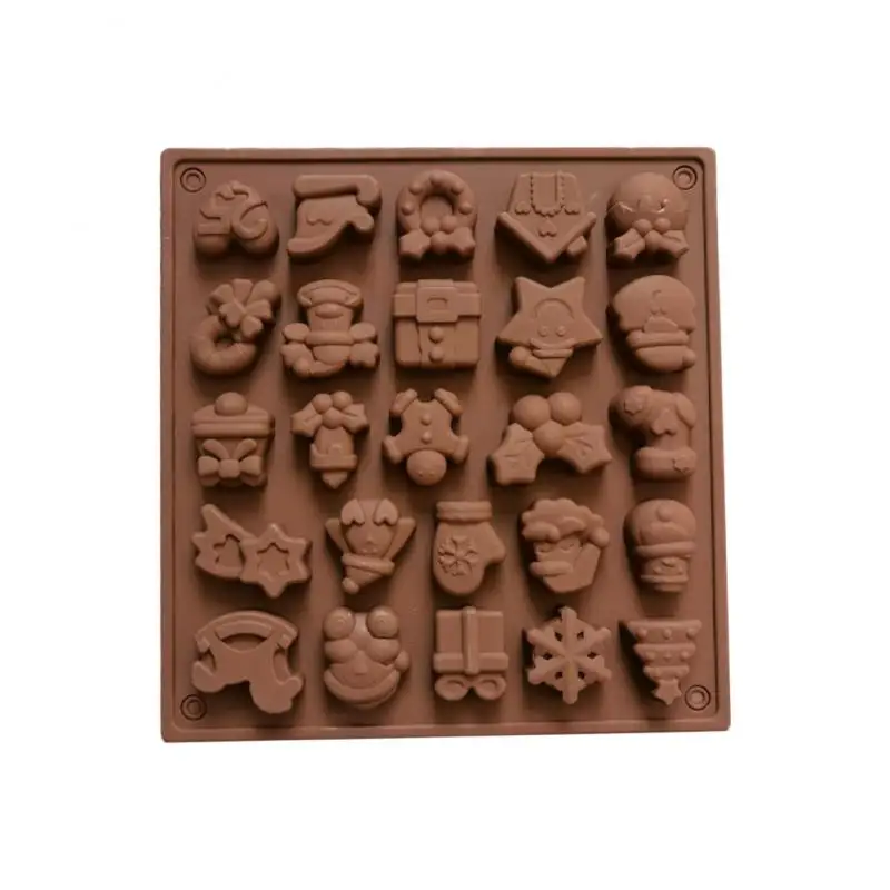 

Christmas Silicone Chocolate Chocolate Cake Biscuit Biscuit Mold 3d Diy Snowman Handmade Tree Cake Mold Kitchens Accessories