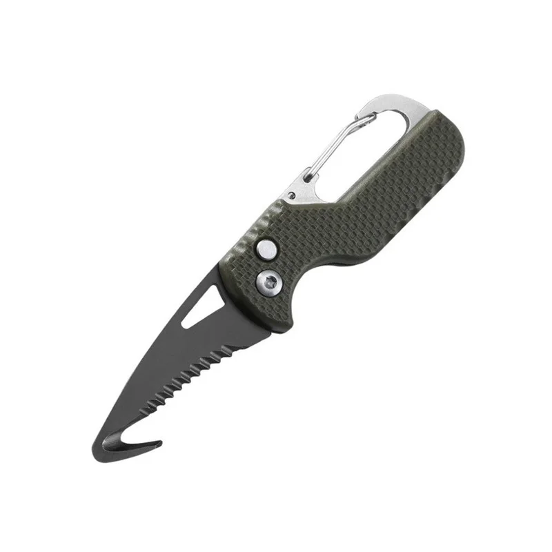 

Portable Folding Knife Express Packer Gift Keychain Sawtooth Hook Outdoor Camping Carry-on Survival Toolbox Bottle Opener