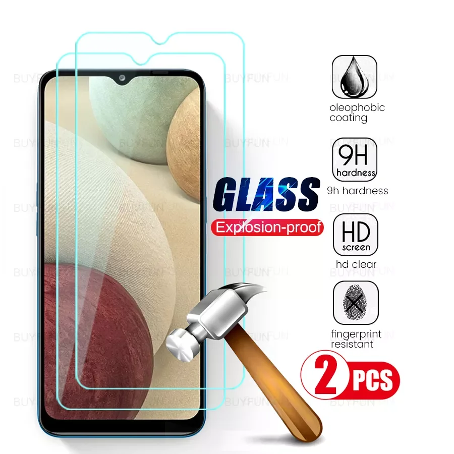 

2PCS Tempered Glass Screen Protectors Case for Samsung Galaxy A02 A02S A12 A32 A42 A52 A72 A22 A82 A 12 52 Protection Cover Film