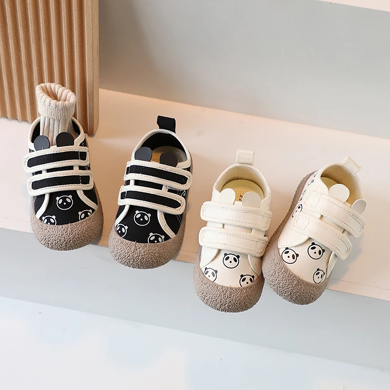 

Autumn New Children Canvas Shoes Baby Cute Cartoon Design Casual Shoes Boys Girls Fashion Hook Sneakers
