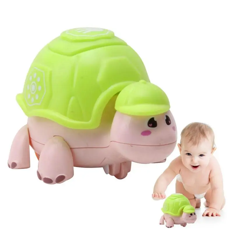 

Музыкальная игрушка-черепаха для раннего обучения, обучающая игрушка со звуком и светом, детская игрушка для ползания, детский подарок для малышей