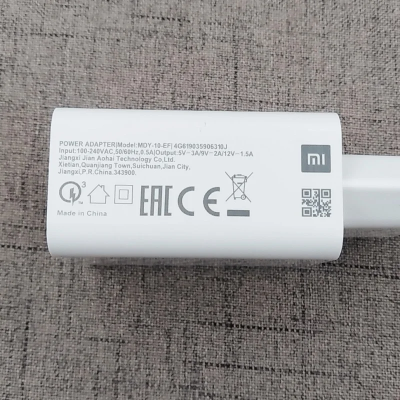 Адаптер питания для Xiaomi зарядное устройство 18 Вт с USB Type-C быстрой зарядки ЕС/США