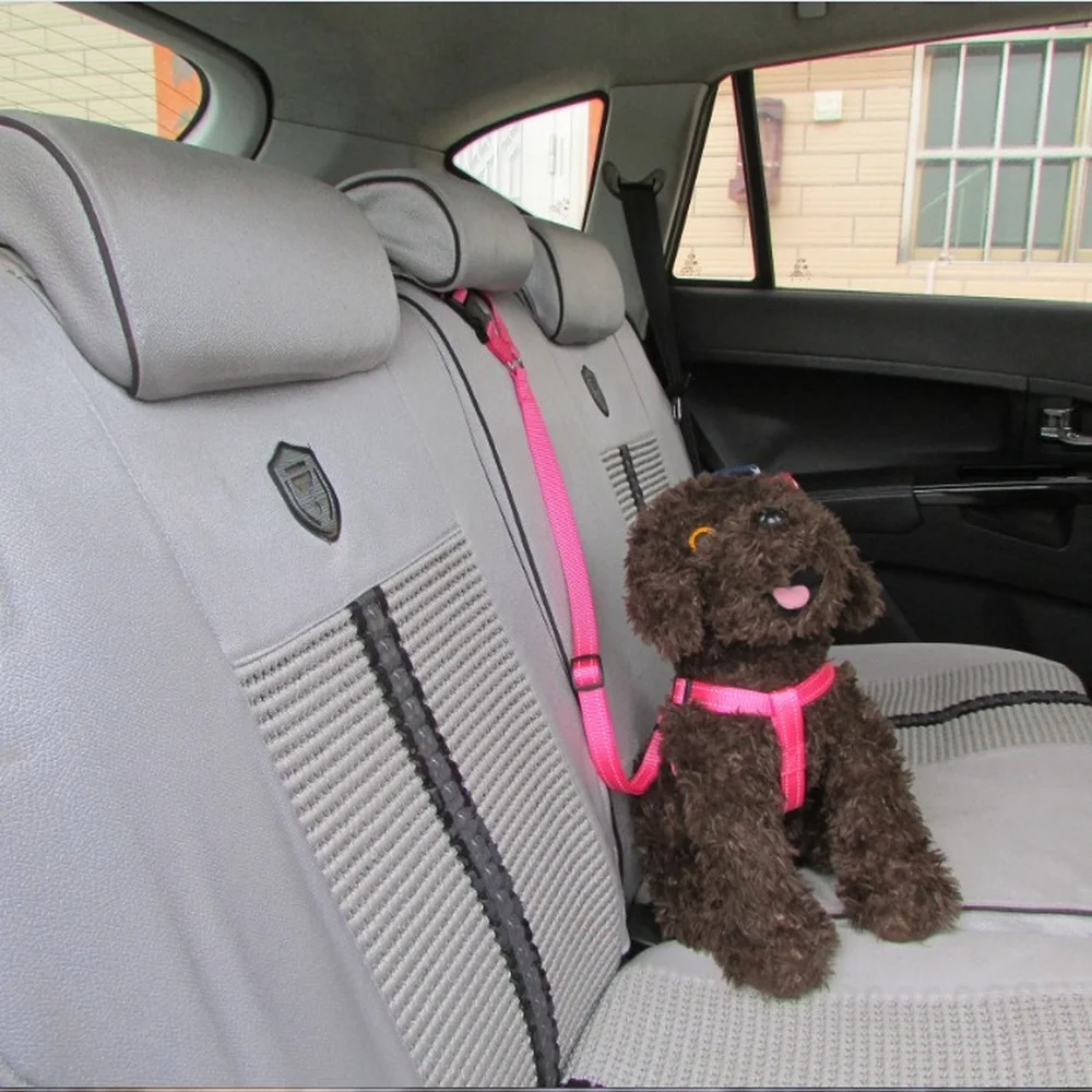 

Universal Practical Dog Cat Pet Safety Adjustable Car Seat Belt Harness Leash Travel Clip Strap Lead Pet Car Safety Belt