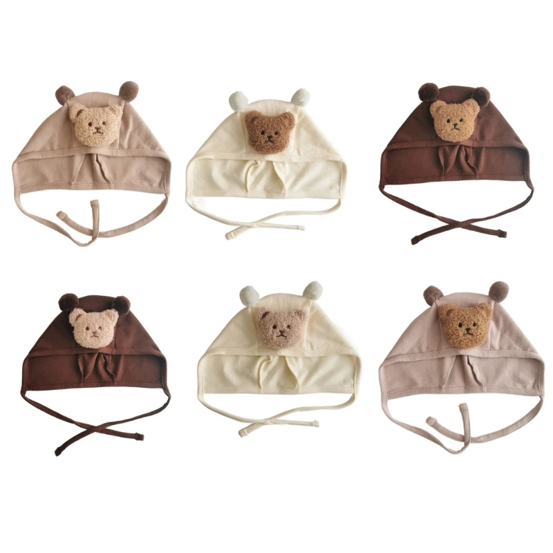 

Baby Bonnet Caps Earflap Newborn Baby Infant Beanie Cap Bear Hat Winter Hat