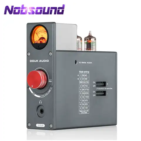Nobsound 5654 трубчатый фонограф, сценический предусилитель, стерео аудио предусилитель для ТВ/MP3/телефона, наушники Amp w/VU Meter