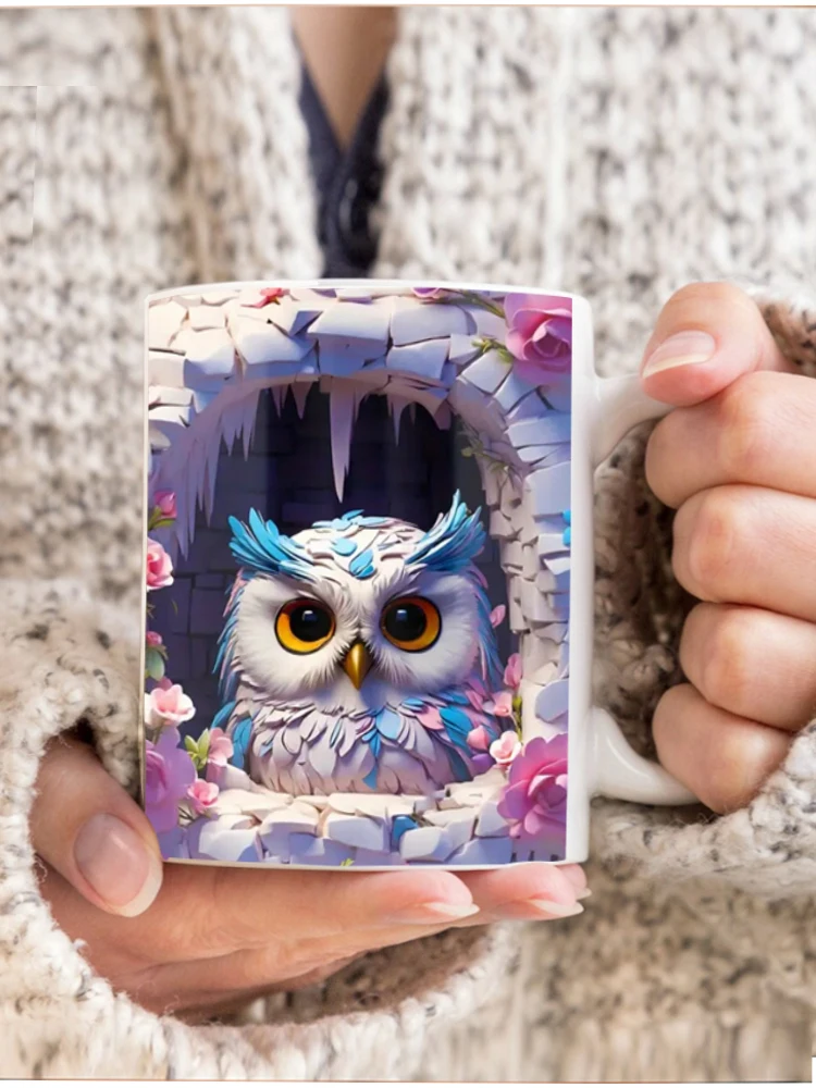 

Кофейная кружка с 3D-эффектом в виде совы, чайная чашка 11 цветов, пивные кружки, молочные чашки, удивленный подарок для детей