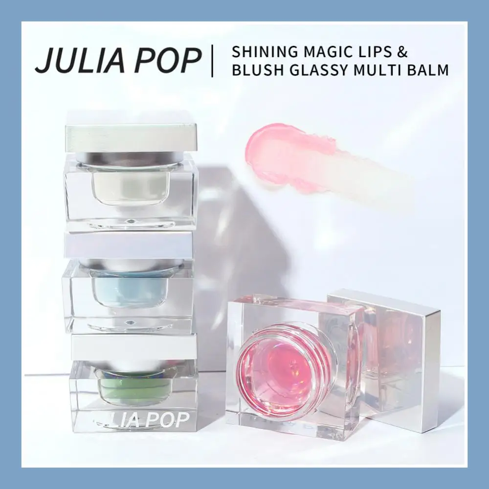 

Crystal Jelly Lip Gloss Moisturizing Lip Balm Lip Care Liquid Face Blush Temperature Changing Color Multi-use Makeup Cosmetics