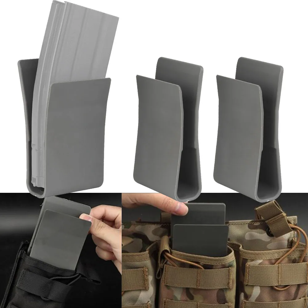 

Nylon Magazine Pouch Insert Set 5.56 7.62 Mag Pouch Insert Clips for M4 AK Tactical Airsoft Game Hunting Plate Carrier Accessory