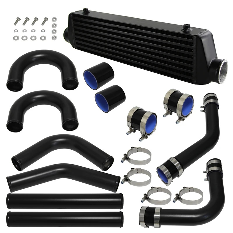 

Универсальный интеркулер 550x140x65 мм + 2,5 дюйма 63 мм, Комплект алюминиевых трубопроводов «сделай сам», 8 шт., черный