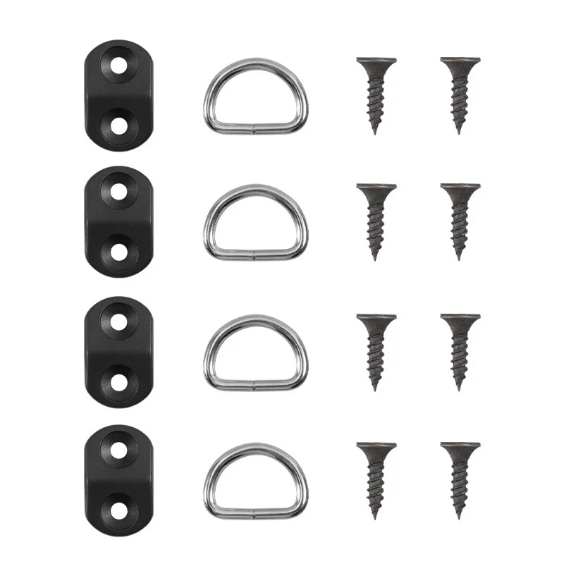 

Универсальный сетчатый мешок для багажника D-типа, 4 шт., многофункциональный комплект для крепления багажника с крючком и петлей, сетка для багажа, автомобильные аксессуары