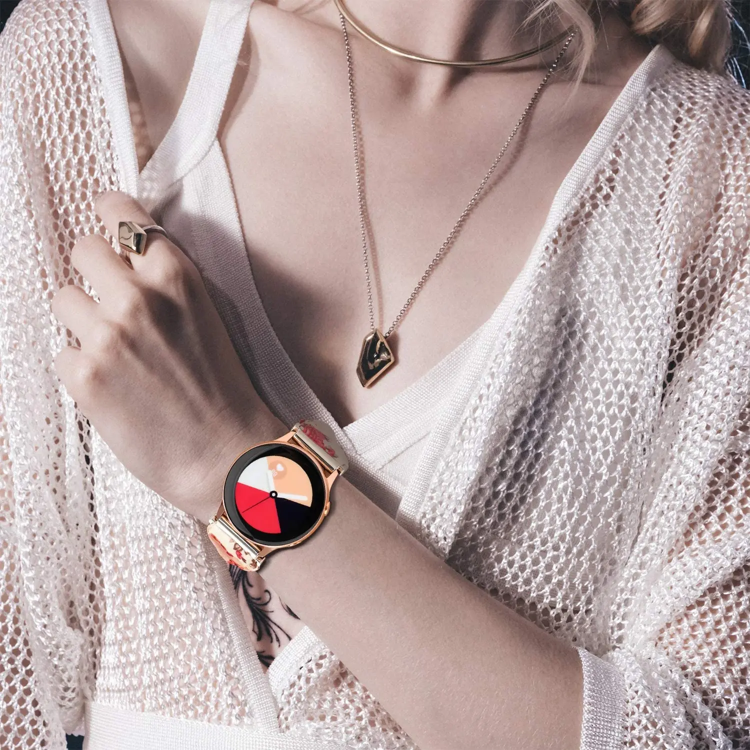 20mm Nylon Solo Loop Elastic strap for Samsung galaxy watch 5/4/Active 2/Huawei GT/Amazfit Bip/GTS for 22mm Fabric bracelet belt