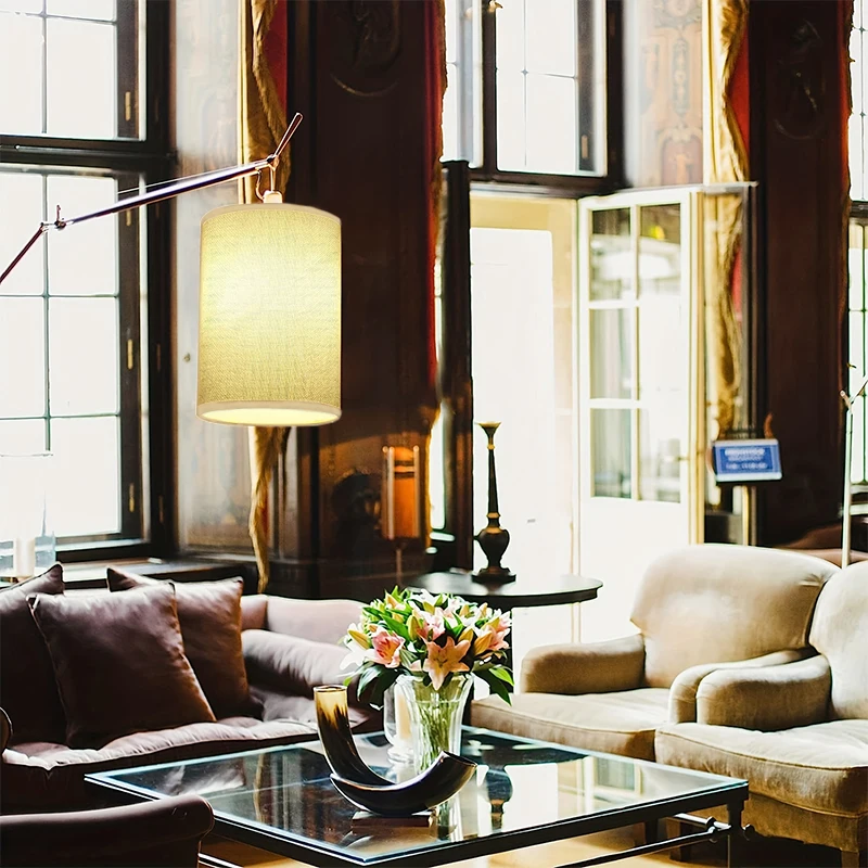 Новая Скандинавская тканевая лампа-Тень для стены настольные лампы крышка