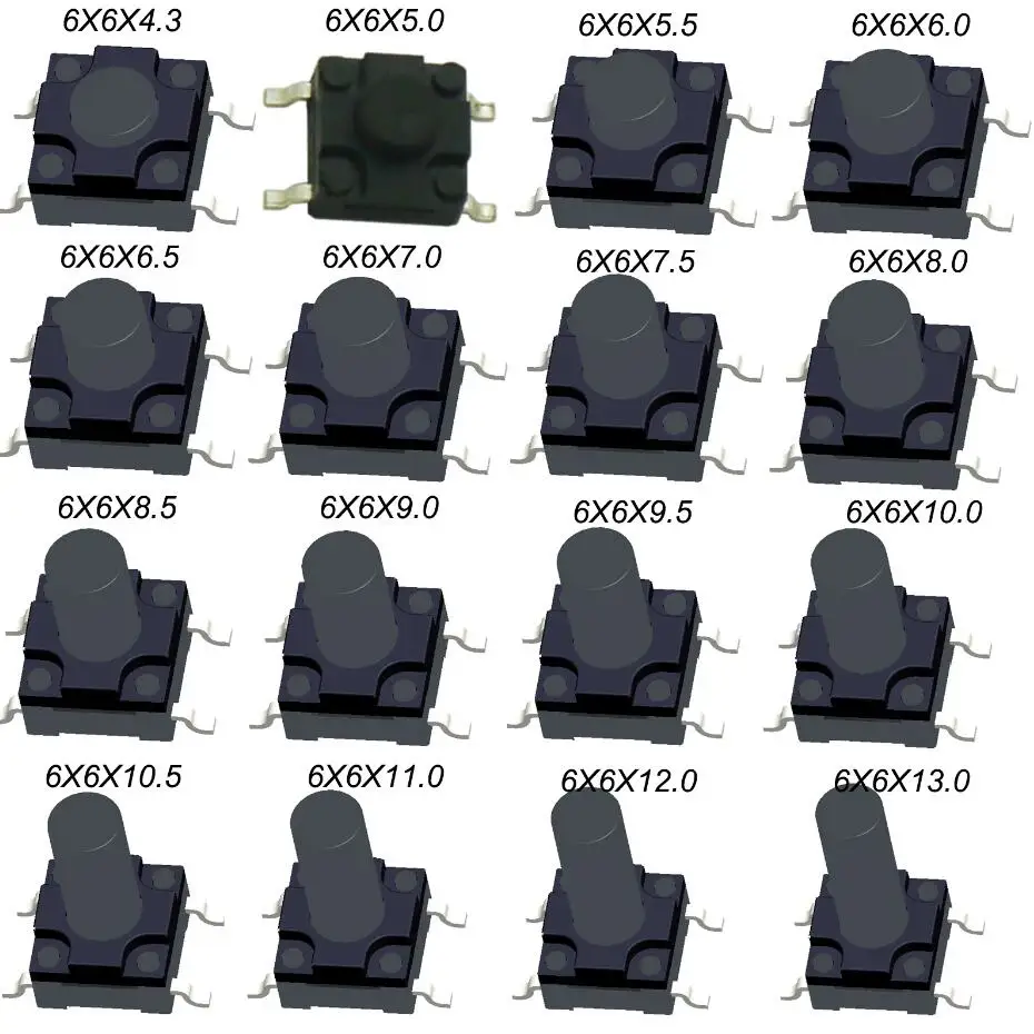 Водонепроницаемые тактовые переключатели K 100 шт.