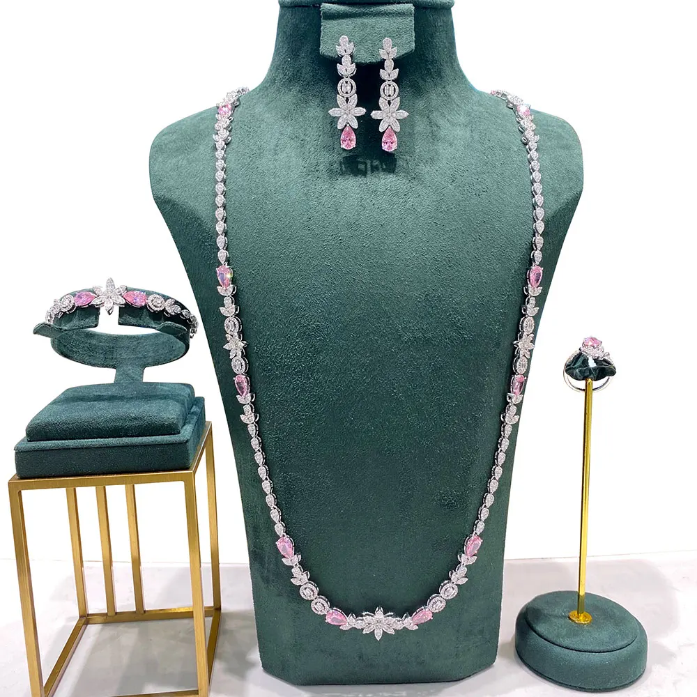 

GODKI золотой цвет 4 шт. наборы свадебных ювелирные изделия из циркония для женщин вечерние Роскошные Дубай Нигерия свадебные ювелирные наборы