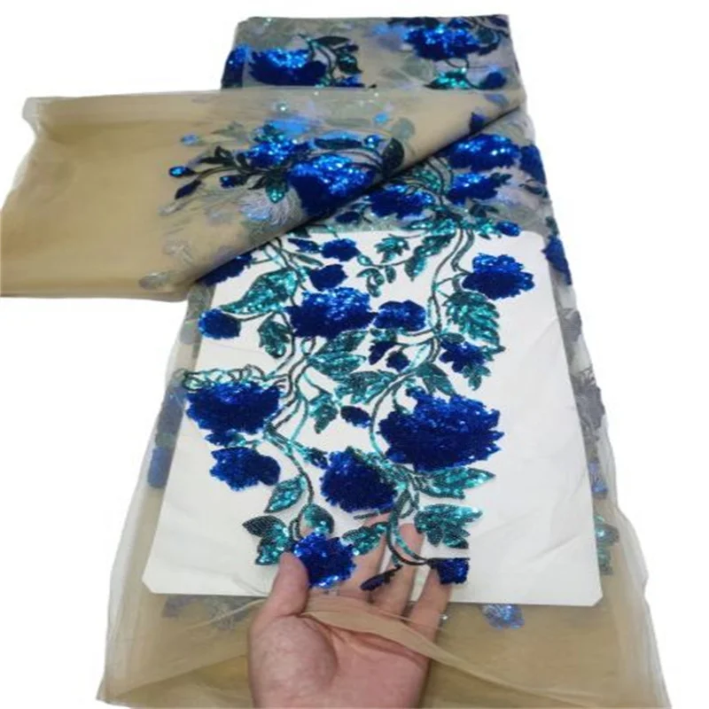 

Multicolor African Lace Fabric With Sequins French Lace Fabric 2023 High Quality Milk Silk Laces For Wedding Party Dress
