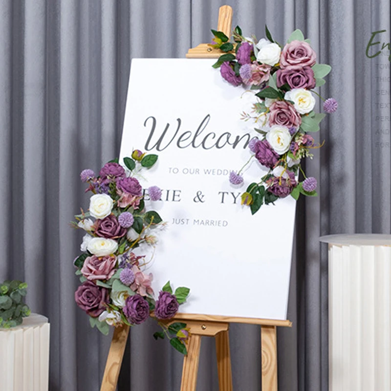 Искусственные цветы цвета шампанского Свадебный знак приветствия Декоративная