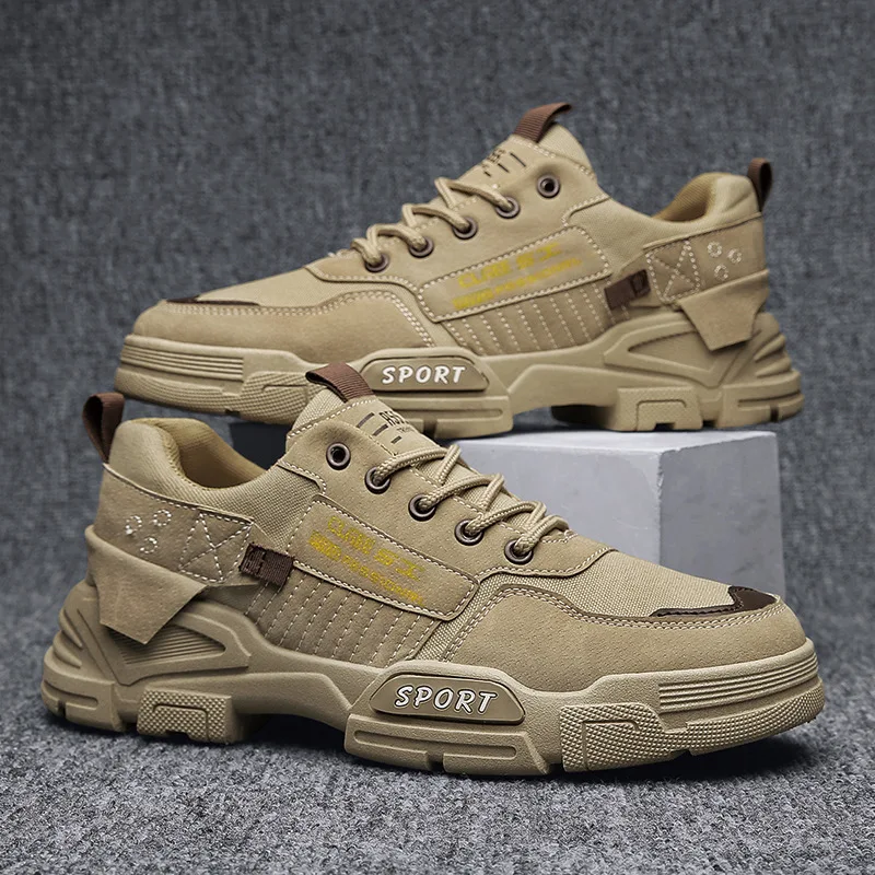 

Мужские осенние Нескользящие ботинки для работы камуфляжные ботинки для пустыни обувь 2023 мужские низкие кроссовки Рабочая обувь мужские ботинки