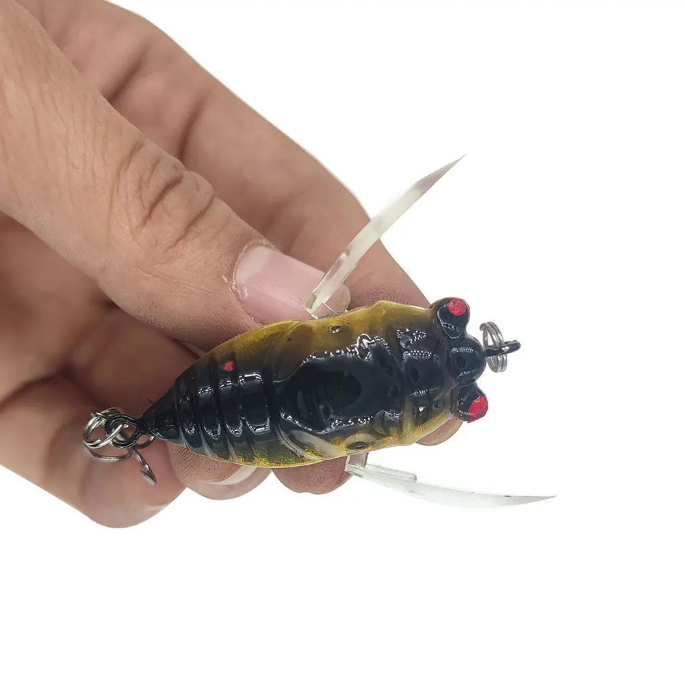 Односоставная приманка для рыбалки "Цикада" Поппер 5см/6г Плавающая твердая искусственная приманка для ловли рыбы на поверхности воды