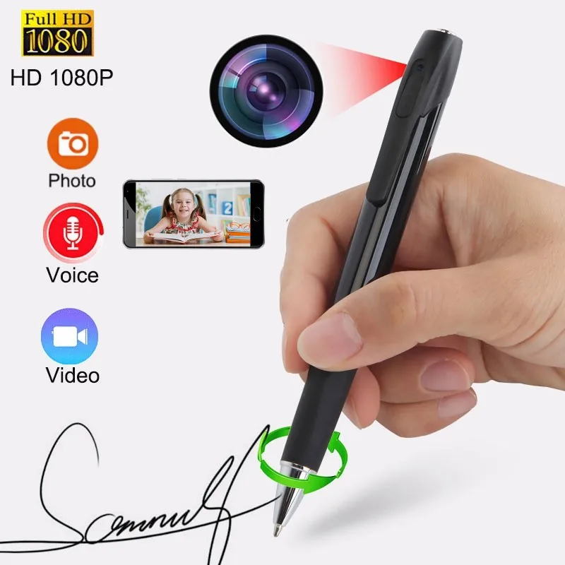 

Мини-камера 1080P HD, записывающая ручка с заправкой, маленькая видеокамера для встреч с детьми, видеорегистратор для спорта на открытом воздухе, DV DVR, шпионская камера