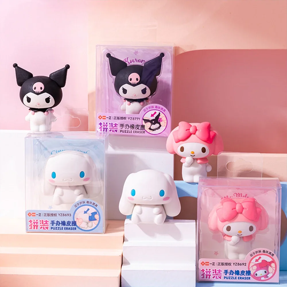 2023 Sanrio Mymelody Kuromi Cinnamoroll креативная мультяшная фигурка ластик мини забавное