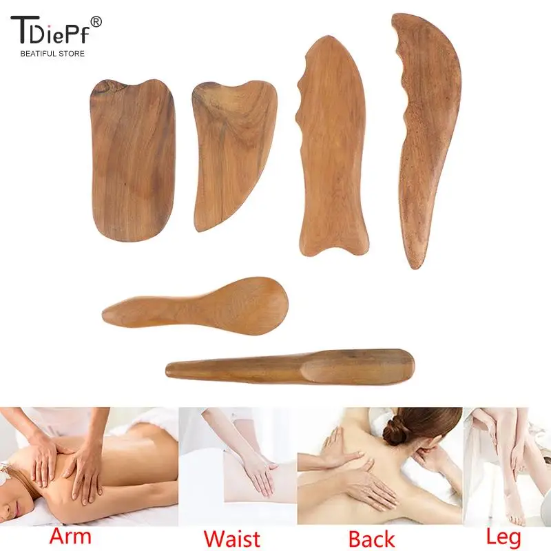 

Foot Reflexology AcupunctureThai Massager Roller Therapy Meridians Scrap Lymphatic Health Care Fragrant Wood Body Massage Tool