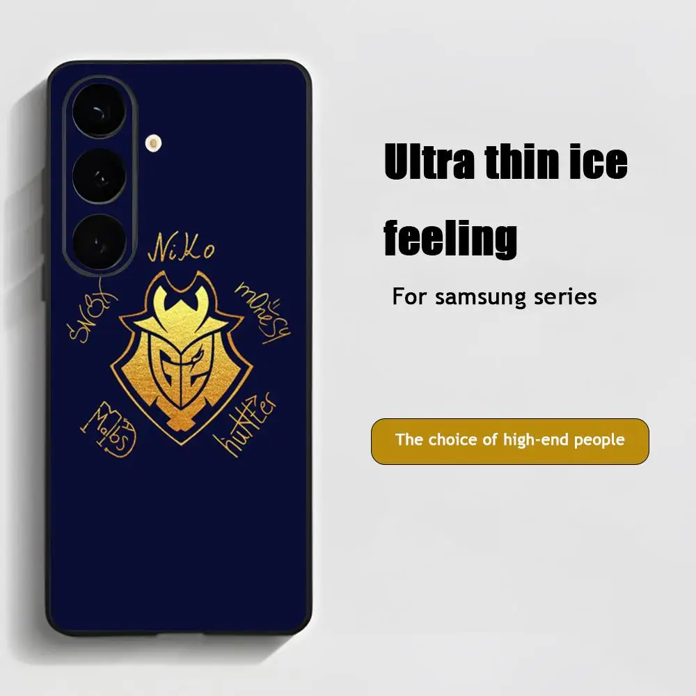 Чехол для телефона Esports SuperTeam G2 Cool LOOG Samsung Galaxy S25 S24 S23 S22 S21 S20 Plus Ultra Note20 мягкий черный