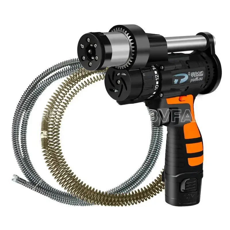 Профессиональная дренажная машина для труб 12 В электрическая дрель туалета
