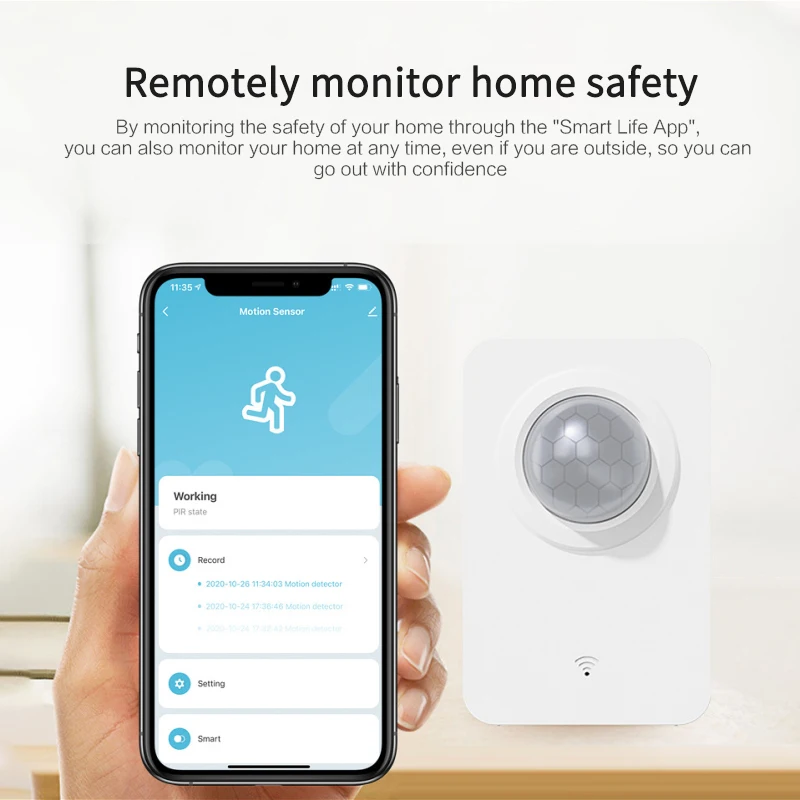 

Pir Motion Sensor Motion Sensor Tuya Real-time Monitoring Infrared Passive Detector Smart Home Burglar Alarm Sensor Smart Life