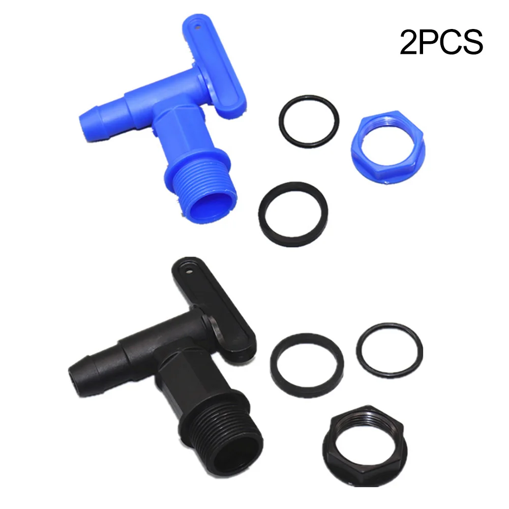

2pcs IBC Tank Faucet Connector 1000L Ton Bucket Valve Adapter Hose Joint Plastic IBC Water Tank Faucet Garden Accessories