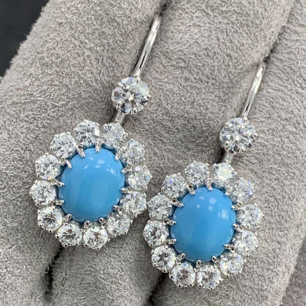 Винтажные серьги-подвески из серебра