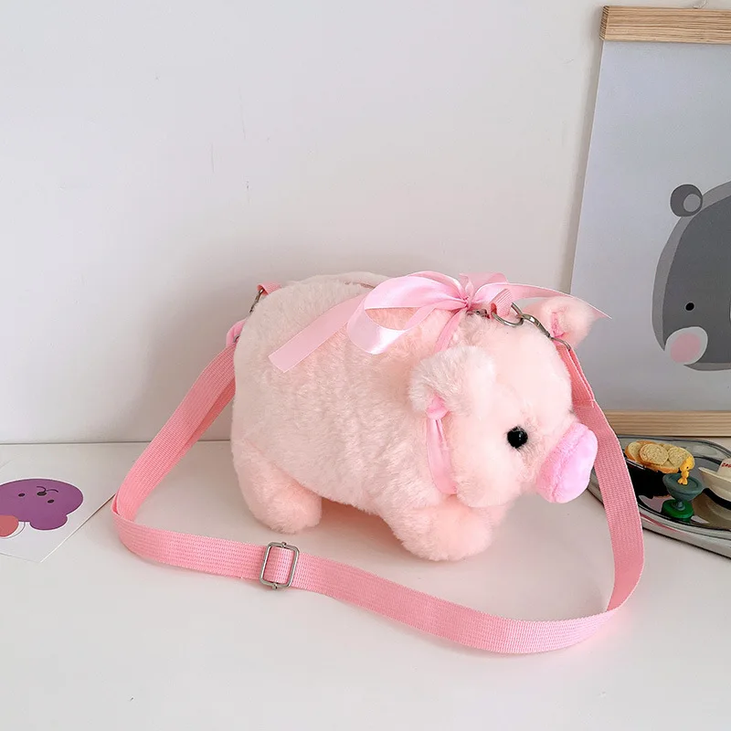 

Cute Pig Plush Bags for Women 2023 Trend Winter Cartoon Doll Crossbody Bag Ins Personality Fashion Funny Female Shoulder Bag