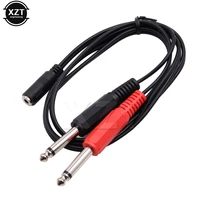 1pc high quality 3 5mm female jack to 26 35mm trs mono male audio socket adapter converter audio cable 0 2m1m1 5m