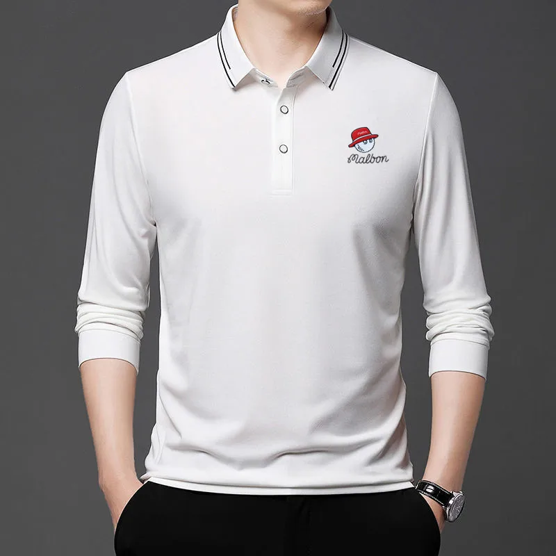 2022 Golf Clothes men Autumn men's golf clothing Men's Golf T-Shirts Golf Tops malbon Sport men Golf wear men horse Golf Shirts