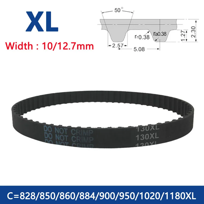 

1PCS XL Timing Belt 828/850/860/884/900/950/1020/1180XL Width 10mm 12.7mm Rubber Closed Loop Synchronous Belt Pitch 5.08mm