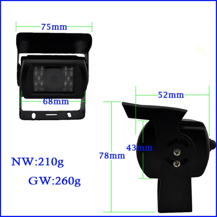 

Автомобильная задняя широкоугольная камера грузовик автобус мониторинг специальная защита HD Взрывозащищенный металлический зонд