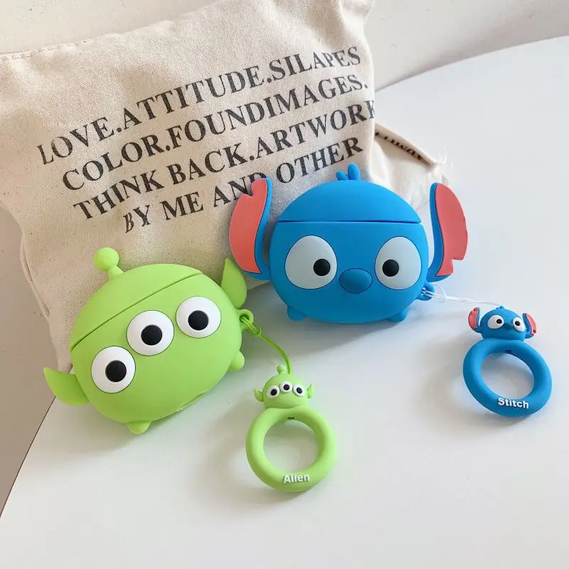 

Cute Disney Toy Story Mania Alien Case for Apple AirPods Air Pods Pro 1 2 3 Soft silicone Cover Protective Headphone Box Bag