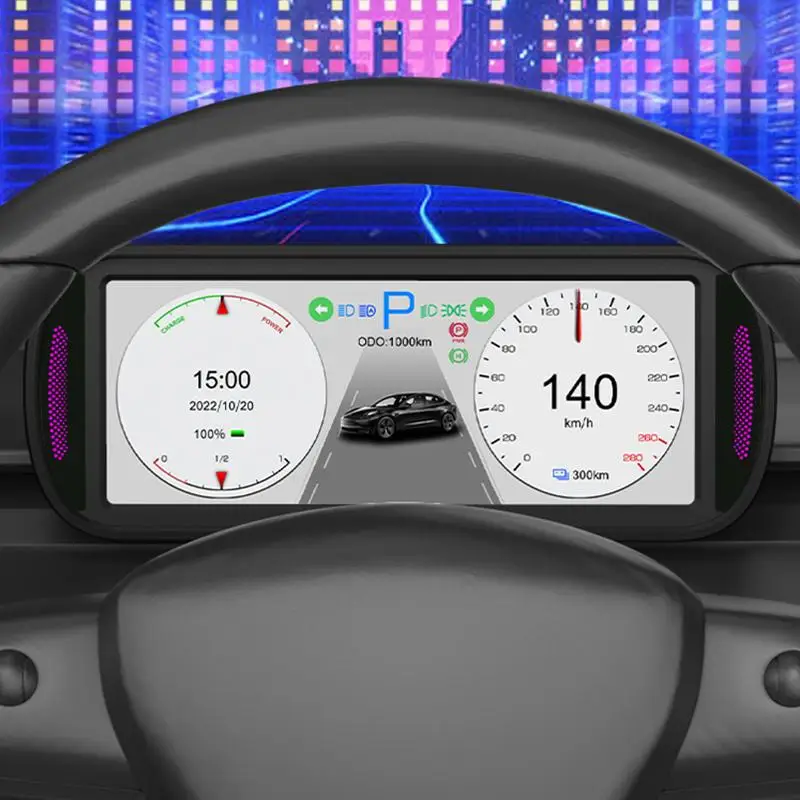 Автомобильная панель управления HUD T10 7 дюймов IPS HD экран для Tesla Model 3 Y 2019-2022
