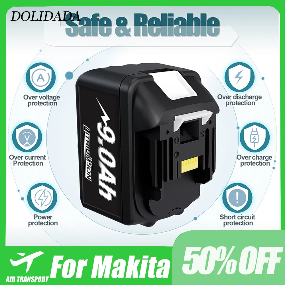 

18V Battery 6Ah For Makita with LED Lithium Ion Replacement LXT BL1860B BL1860 BL1850 Rechargeable Power Tool Battery BL1890