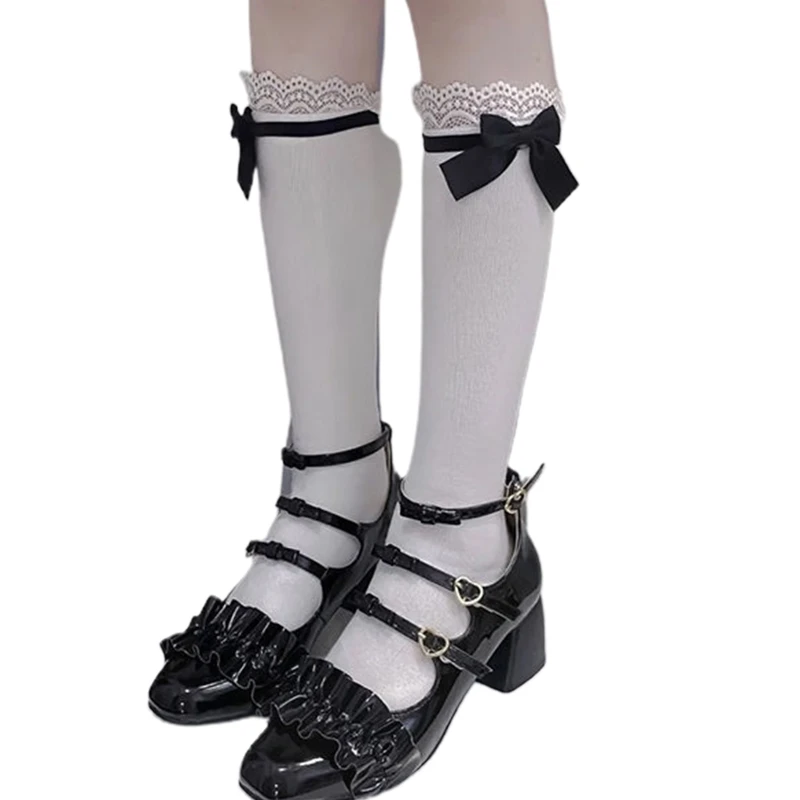 

Maid Cute Socks Tube Long Socks Women Girl Pure Cotton Knee High Stocking
