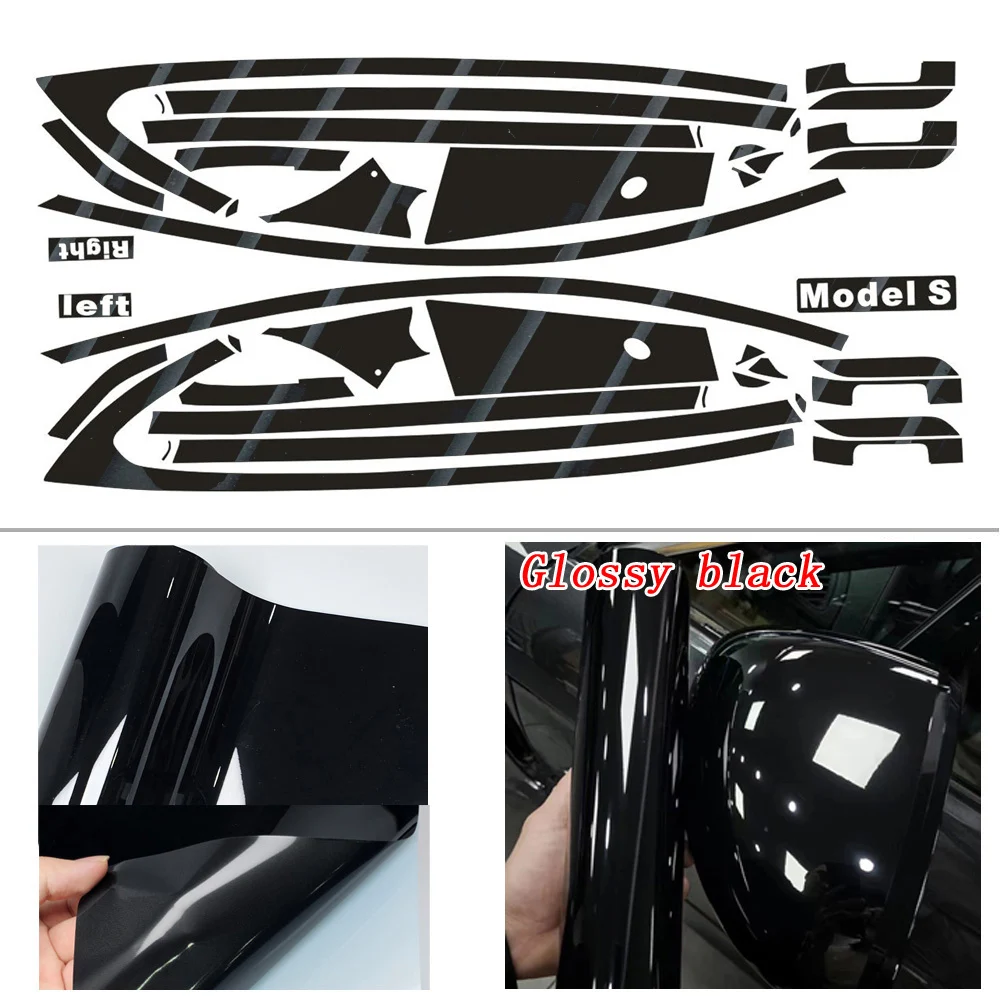 Для Tesla Model S 2014-2020 седан, окно, хромированные удаленные затемняющие стойки ABC, глянцевые черные наклейки