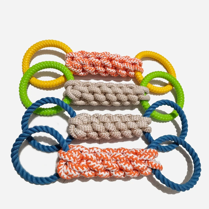 

40cm Pet Indestructible Toy For Dogs Tough Nature Cotton Rope Puppy Pop Toy Dog Toothbrush Dog Antistress Fidget Toy Pet Supplie