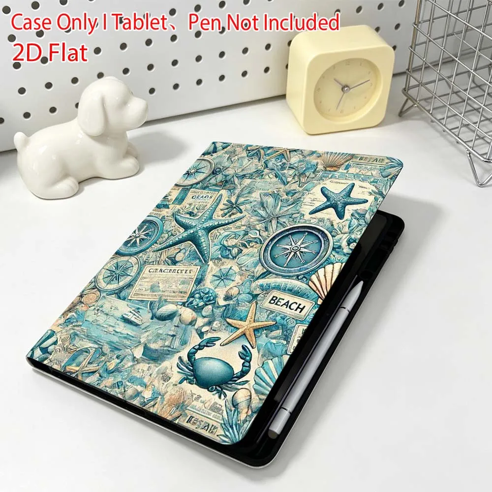 Фото Чехол для планшетов Huawei MediaPad MatePad Honor Pro V6 9 V8 X9 12 X 13.3 SE 11 11.5 дюймов с рисунком синих морских звезд, популярный №5