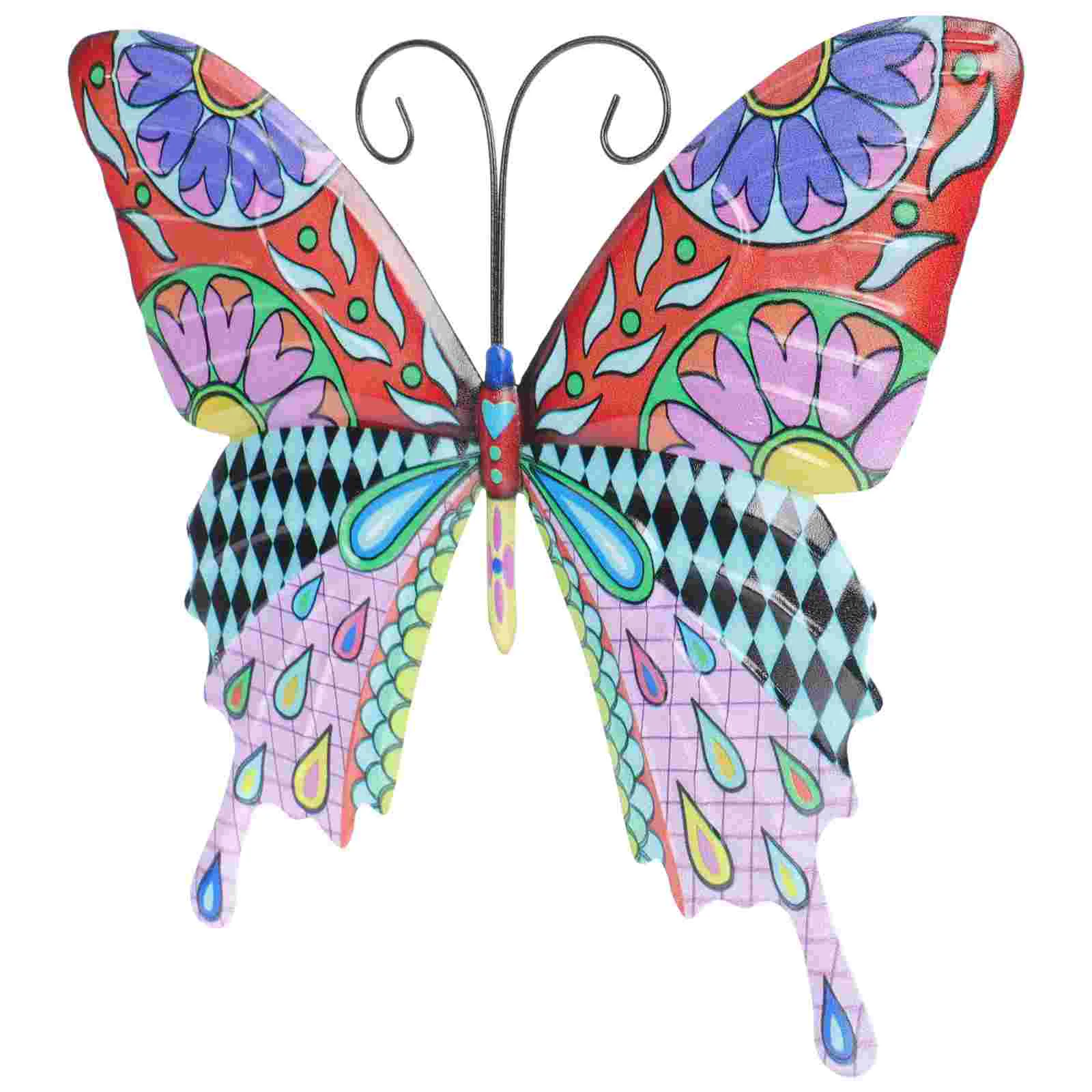 

Metal Sculpture 3D Metal Wall Decoration Wall for Garden Decor Wall Hanging Decoration Craft Red