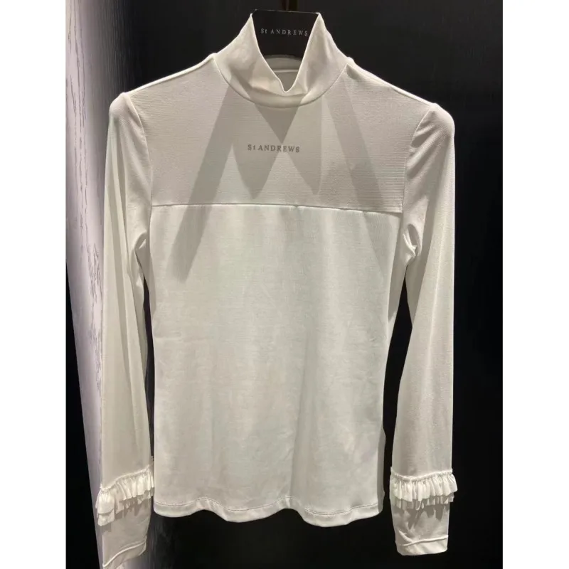 

Women's Golf Dry-Fit Tech Stretch Long-Sleeve Athletic Workout T-Shirt