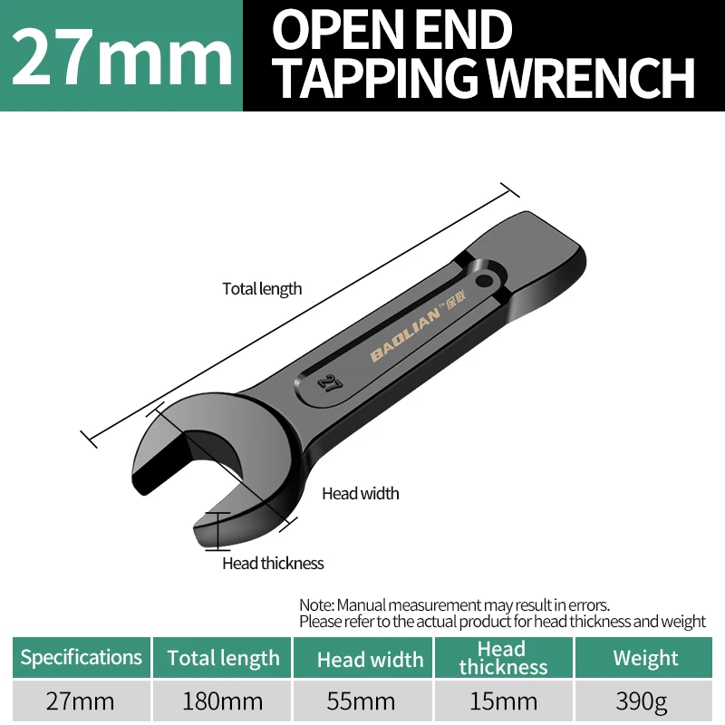 

Многофункциональный односторонний твердый ключ с открытым концом и прямой ручкой сверхмощный большой гаечный ключ для обслуживания автомобиля ручной инструмент